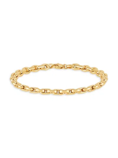 Saks Fifth Avenue Made In Italy Women's 14k Yellow Gold Rolo Chain Bracelet