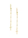 SAKS FIFTH AVENUE MADE IN ITALY WOMEN'S 14K YELLOW GOLD ROSARY DROP EARRINGS