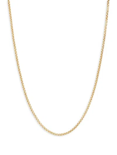 Saks Fifth Avenue Made In Italy Women's 14k Yellow Gold Round Box Chain Necklace