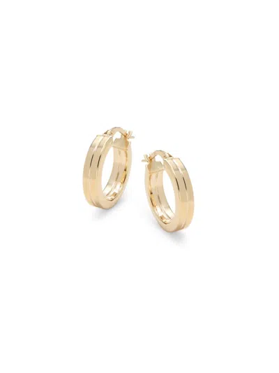 Saks Fifth Avenue Made In Italy Women's 14k Yellow Gold Round Hoop Earrings