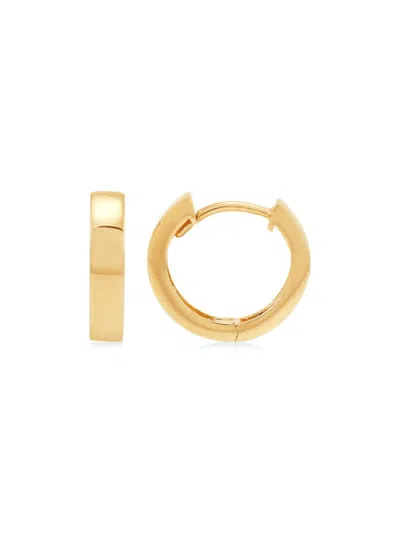 Saks Fifth Avenue Made In Italy Women's 14k Yellow Gold Round Huggie Earrings