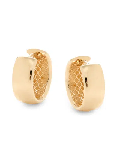 Saks Fifth Avenue Made In Italy Women's 14k Yellow Gold Round Huggie Earrings