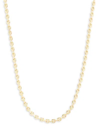 Saks Fifth Avenue Made In Italy Women's 14k Yellow Gold Round Link Chain Necklace/18"