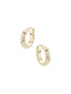 Saks Fifth Avenue Made In Italy Women's 14k Yellow Gold Round Tube Hoop Earrings In Yellow Gold