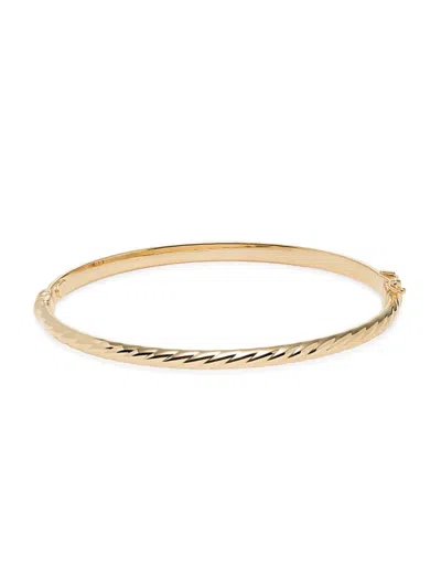 Saks Fifth Avenue Made In Italy Women's 14k Yellow Gold Shrimp Bangle Bracelet