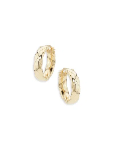 Saks Fifth Avenue Made In Italy Women's 14k Yellow Gold Shrimp Huggie Earrings