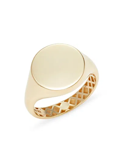 Saks Fifth Avenue Made In Italy Women's 14k Yellow Gold Signet Ring