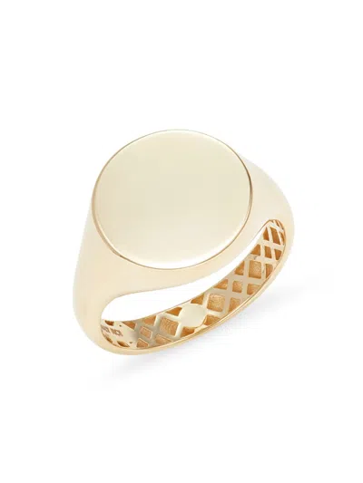 Saks Fifth Avenue Made In Italy Women's 14k Yellow Gold Signet Ring