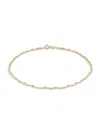 SAKS FIFTH AVENUE MADE IN ITALY WOMEN'S 14K YELLOW GOLD SINGAPORE CHAIN ANKLET