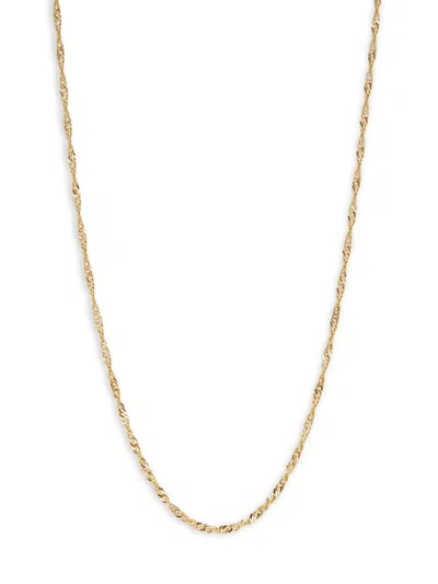 Saks Fifth Avenue Made In Italy Women's 14k Yellow Gold Singapore Chain Necklace/18''