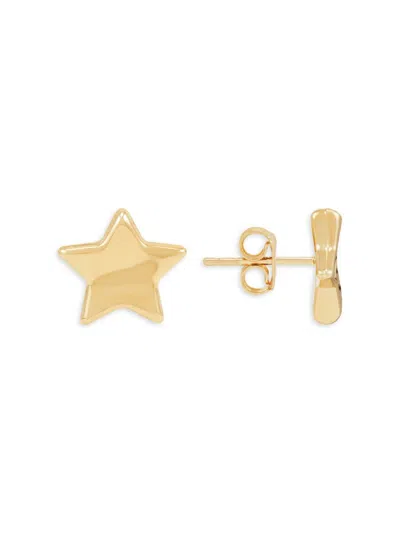 Saks Fifth Avenue Made In Italy Women's 14k Yellow Gold Star Stud Earrings
