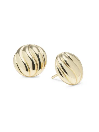 Saks Fifth Avenue Made In Italy Women's 14k Yellow Gold Stud Earrings
