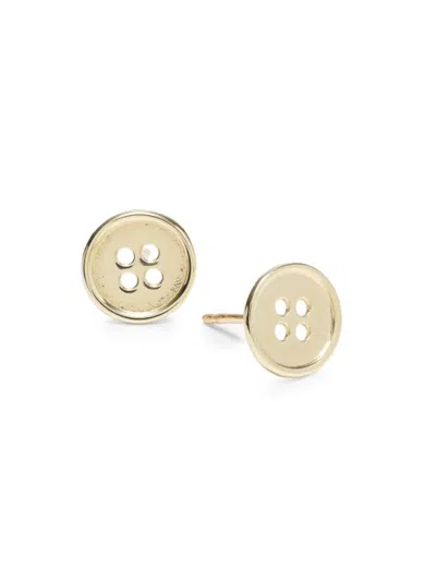 Saks Fifth Avenue Made In Italy Women's 14k Yellow Gold Stud Earrings