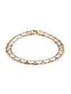 SAKS FIFTH AVENUE MADE IN ITALY WOMEN'S 14K YELLOW GOLD TEXTURED BRACELET