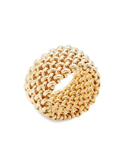 Saks Fifth Avenue Made In Italy Women's 14k Yellow Gold Textured Ring