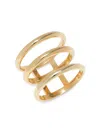 SAKS FIFTH AVENUE MADE IN ITALY WOMEN'S 14K YELLOW GOLD THREE ROW RING