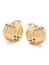 Saks Fifth Avenue Made In Italy Women's 14k Yellow Gold Triple Tube Hoop Earrings In Yellow Gold