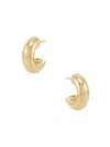 Saks Fifth Avenue Made In Italy Women's 14k Yellow Gold Tube Earrings In Yellow Gold