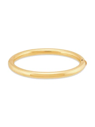 Saks Fifth Avenue Made In Italy Women's 14k Yellow Gold Tube Hinge Bangle Bracelet