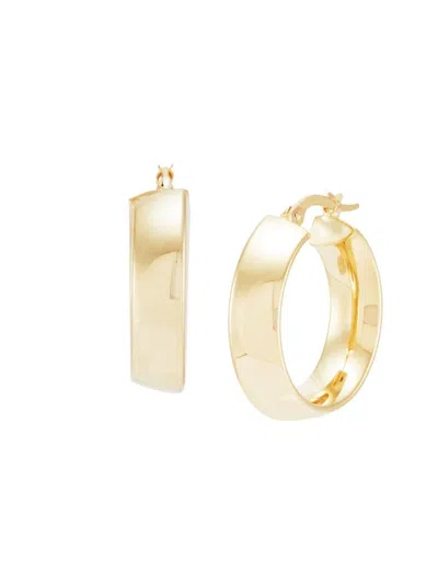 Saks Fifth Avenue Made In Italy Women's 14k Yellow Gold Tube Hoop Earrings