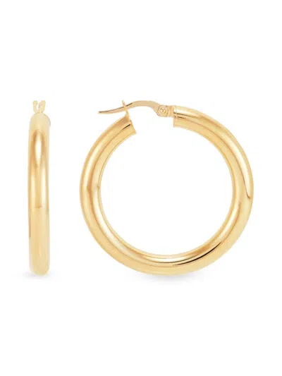 Saks Fifth Avenue Made In Italy Women's 14k Yellow Gold Tube Hoop Earrings