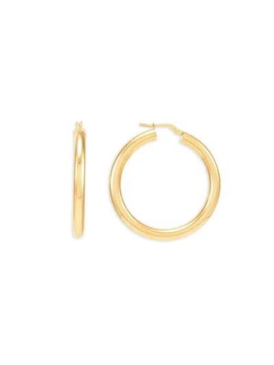 Saks Fifth Avenue Made In Italy Women's 14k Yellow Gold Tube Hoop Earrings