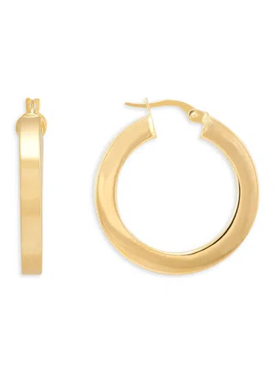 Saks Fifth Avenue Made In Italy Women's 14k Yellow Gold Tubing Huggie Earrings