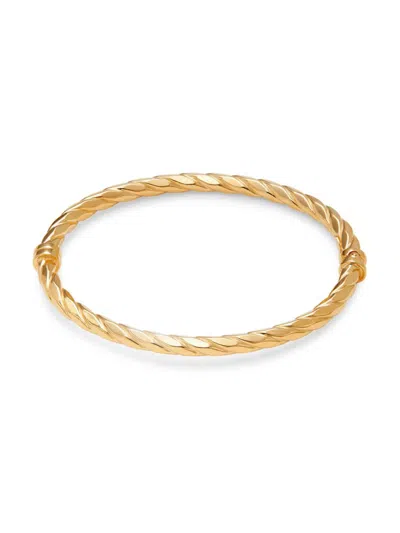 Saks Fifth Avenue Made In Italy Women's 14k Yellow Gold Twist Bangle Bracelet