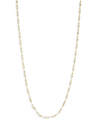 Saks Fifth Avenue Made In Italy Women's 14k Yellow Gold Twist Chain Necklace/18"