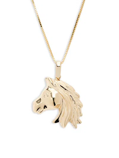 Saks Fifth Avenue Made In Italy Women's 14k Yellow Gold Unicorn Pendant Necklace