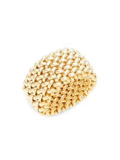 Saks Fifth Avenue Made In Italy Women's 14k Yellow Gold Weave Ring