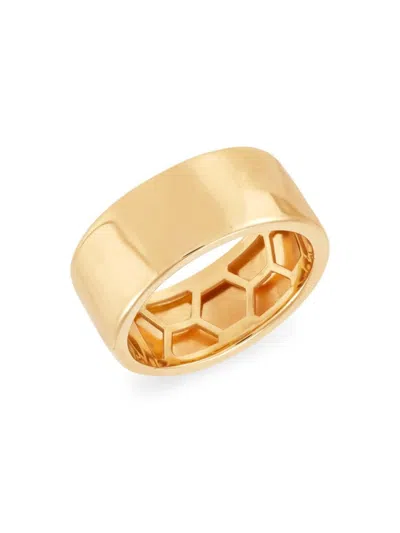 Saks Fifth Avenue Made In Italy Women's 14k Yellow Gold Wide Band Ring