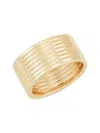 SAKS FIFTH AVENUE MADE IN ITALY WOMEN'S 14K YELLOW GOLD WIDE BAND RING