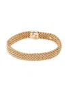 Saks Fifth Avenue Made In Italy Women's 18k Golddplated Sterling Silver Gos Tessere Bracelet In Silver