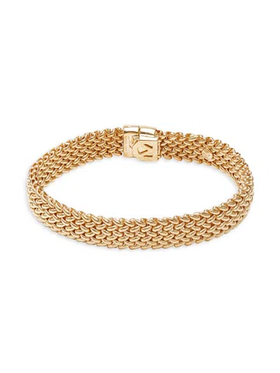 Saks Fifth Avenue Made In Italy Women's 18k Golddplated Sterling Silver Gos Tessere Bracelet