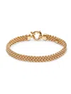 SAKS FIFTH AVENUE MADE IN ITALY WOMEN'S 18K GOLDPLATED STERLING SIIVER TESSERE BRACELET
