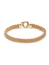 Saks Fifth Avenue Made In Italy Women's 18k Goldplated Sterling Siiver Tessere Bracelet In Silver