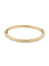Saks Fifth Avenue Made In Italy Women's 18k Goldplated Sterling Silver Bangle Bracelet In Gold