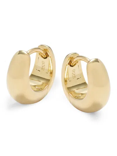 Saks Fifth Avenue Made In Italy Women's 18k Goldplated Sterling Silver Hoop Earrings