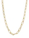 Saks Fifth Avenue Made In Italy Women's 18k Goldplated Sterling Silver Paperclip Chain Necklace/15" In Yellow Gold