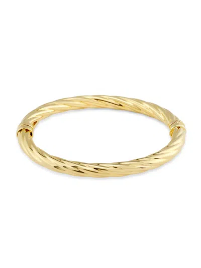 Saks Fifth Avenue Made In Italy Women's 18k Goldplated Sterling Silver Twist Bangle Bracelet