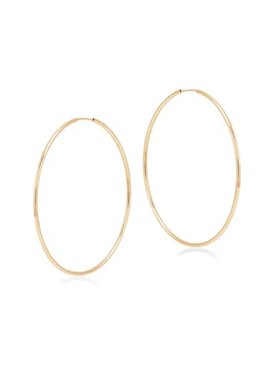 Saks Fifth Avenue Made In Italy Women's Build Your Own Collection 14k Yellow Gold Endless Tube Hoop Earrings In 0.80 X 11 Mm