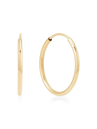 Saks Fifth Avenue Made In Italy Women's Build Your Own Collection 14k Yellow Gold Endless Tube Hoop Earrings In 1.2 X 16 Mm
