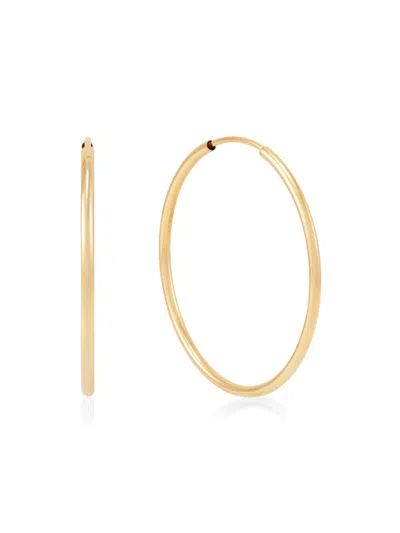 Saks Fifth Avenue Made In Italy Women's Build Your Own Collection 14k Yellow Gold Endless Tube Hoop Earrings In 1.2 X 25 Mm