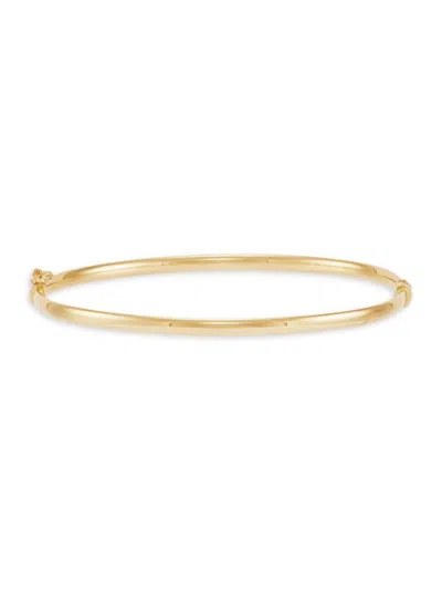 Saks Fifth Avenue Made In Italy Women's Build Your Own Collection 14k Yellow Gold Hinge Bangle Bracelet In 3 Mm
