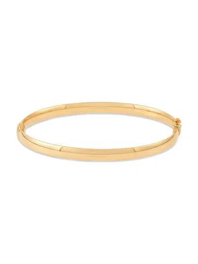 Saks Fifth Avenue Made In Italy Women's 14k Yellow Gold Hinge Bangle In 5 Mm