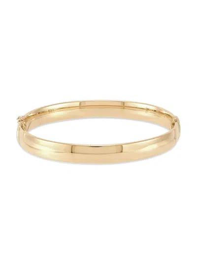 Saks Fifth Avenue Made In Italy Women's Build Your Own Collection 14k Yellow Gold Hinge Bangle Bracelet In 8 Mm