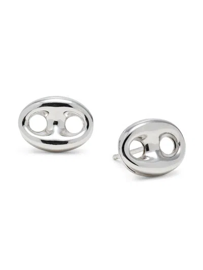 Saks Fifth Avenue Made In Italy Women's Rhodium Plated Sterling Silver Stud Earrings