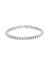 SAKS FIFTH AVENUE MADE IN ITALY WOMEN'S STERLING SILVER BOX CHAIN BRACELET