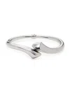 Saks Fifth Avenue Made In Italy Women's Sterling Silver Bypass Bangle Bracelet In Silver